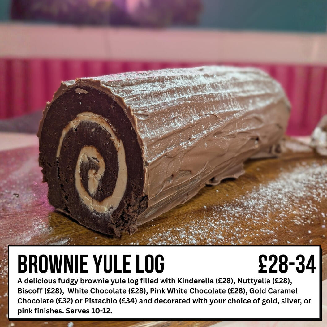 Brownie Yule Log